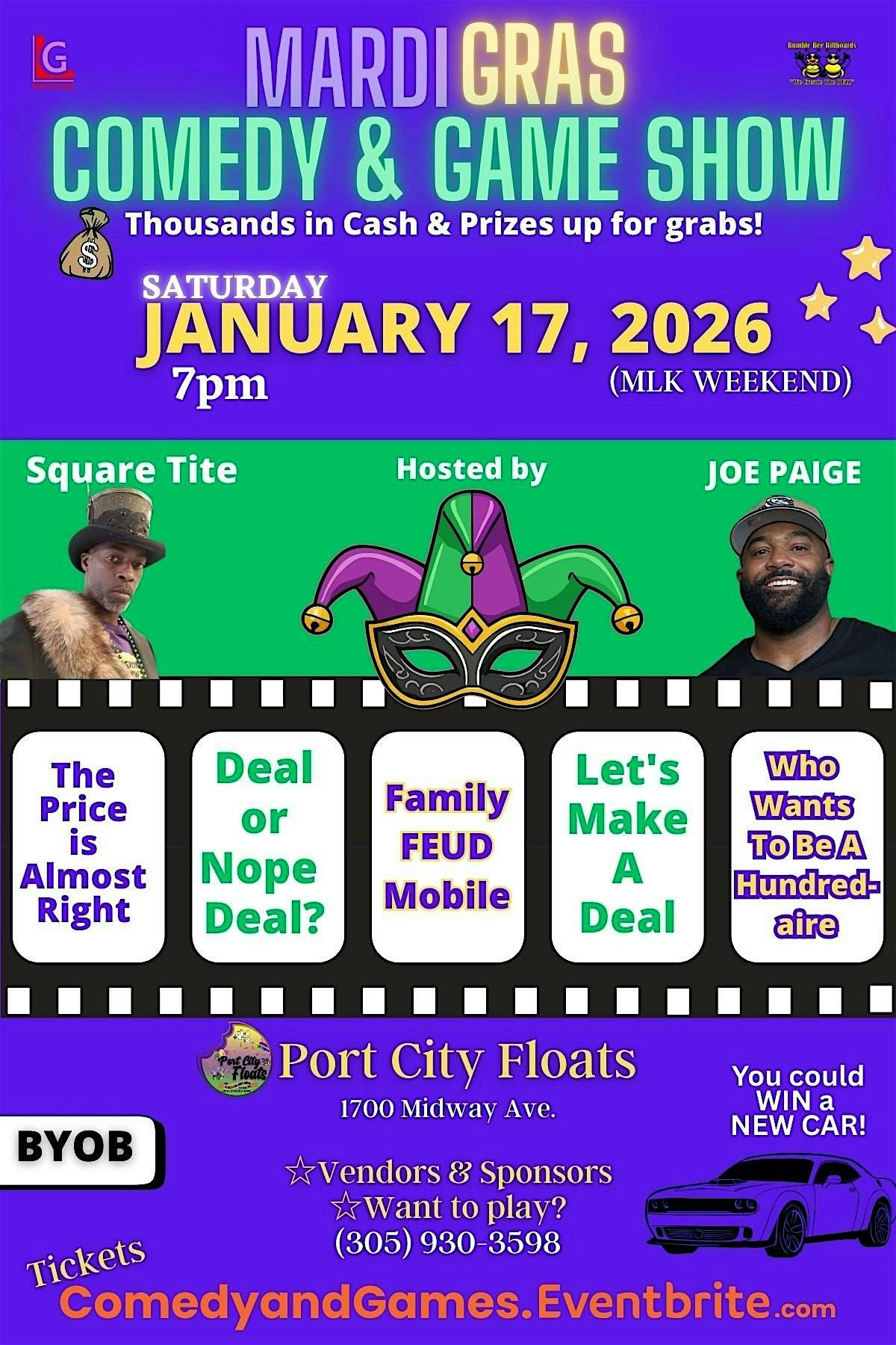 Mardi Gras Comedy & Game Show, 17 January | Event in Mobile | AllEvents