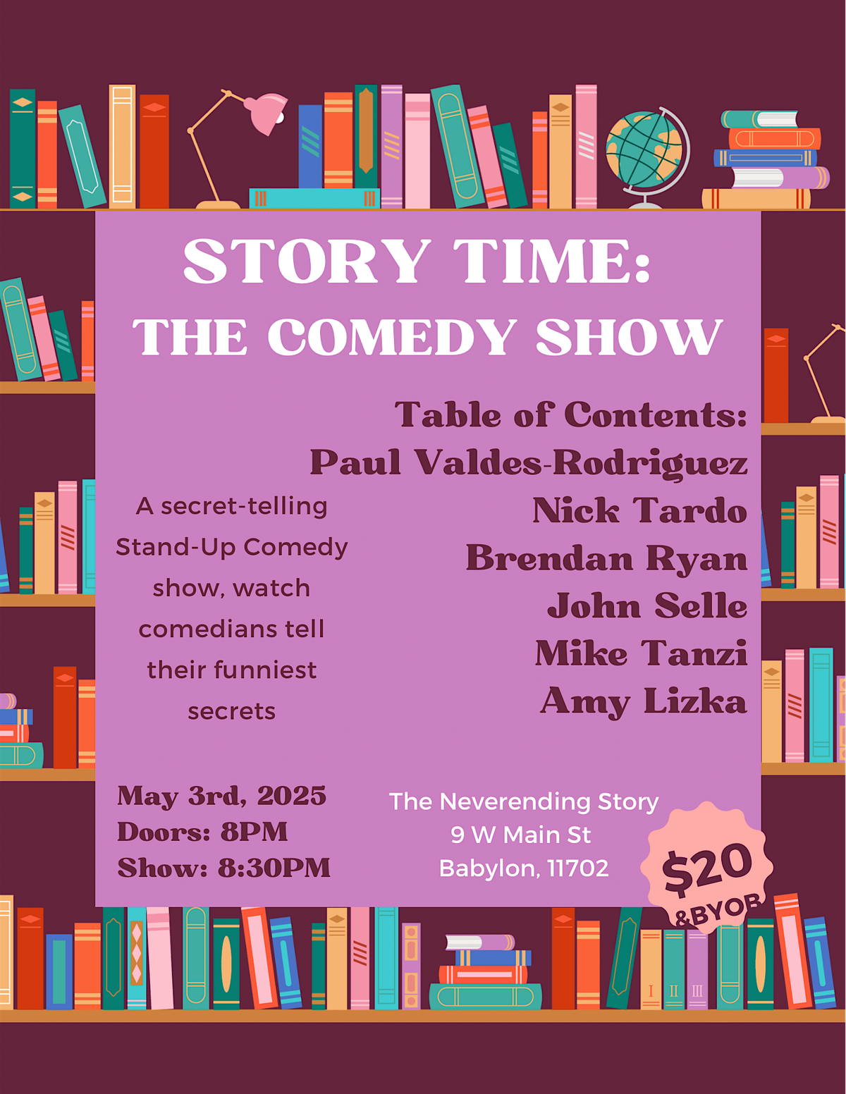 Story Time: A Stand-Up Comedy Show about Secrets | Event in Babylon | AllEvents