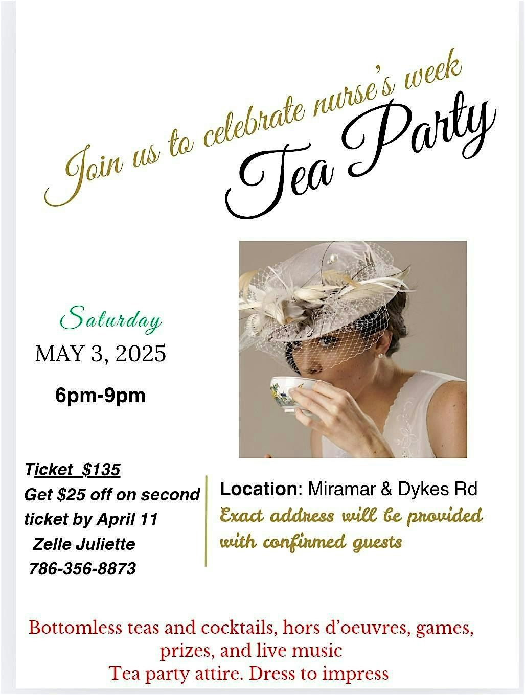 Nurse's week tea party, 3 May | Event in Miramar | AllEvents