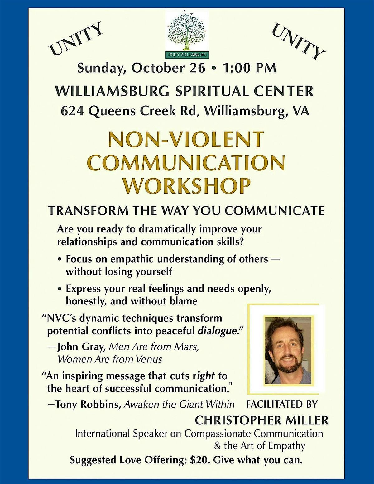 Non-Violent Communication Workshop, 26 October | Event in Williamsburg | AllEvents