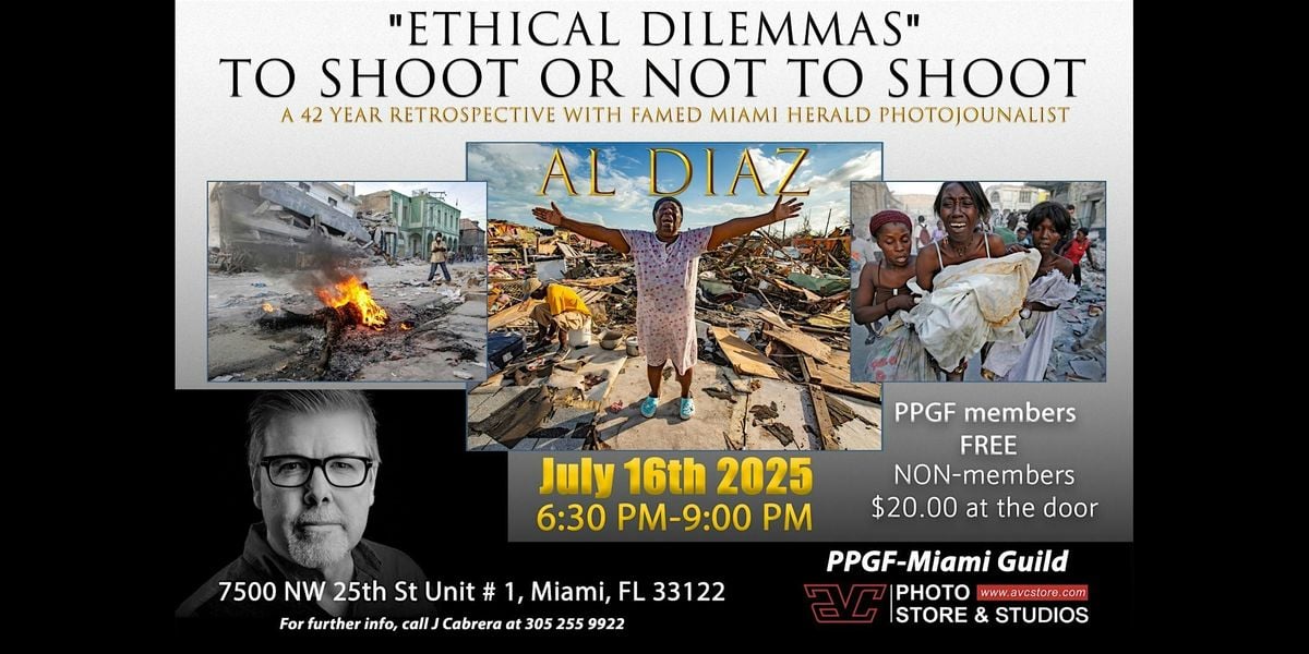Ethical Dilemmas - To Shoot Or Not To Shoot with Al Diaz, 16 July | Event in Miami | AllEvents