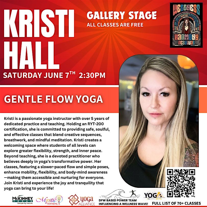 FREE CLASS: Gentle Flow Yoga with Kristie Hall, 7 June | Event in McKinney | AllEvents