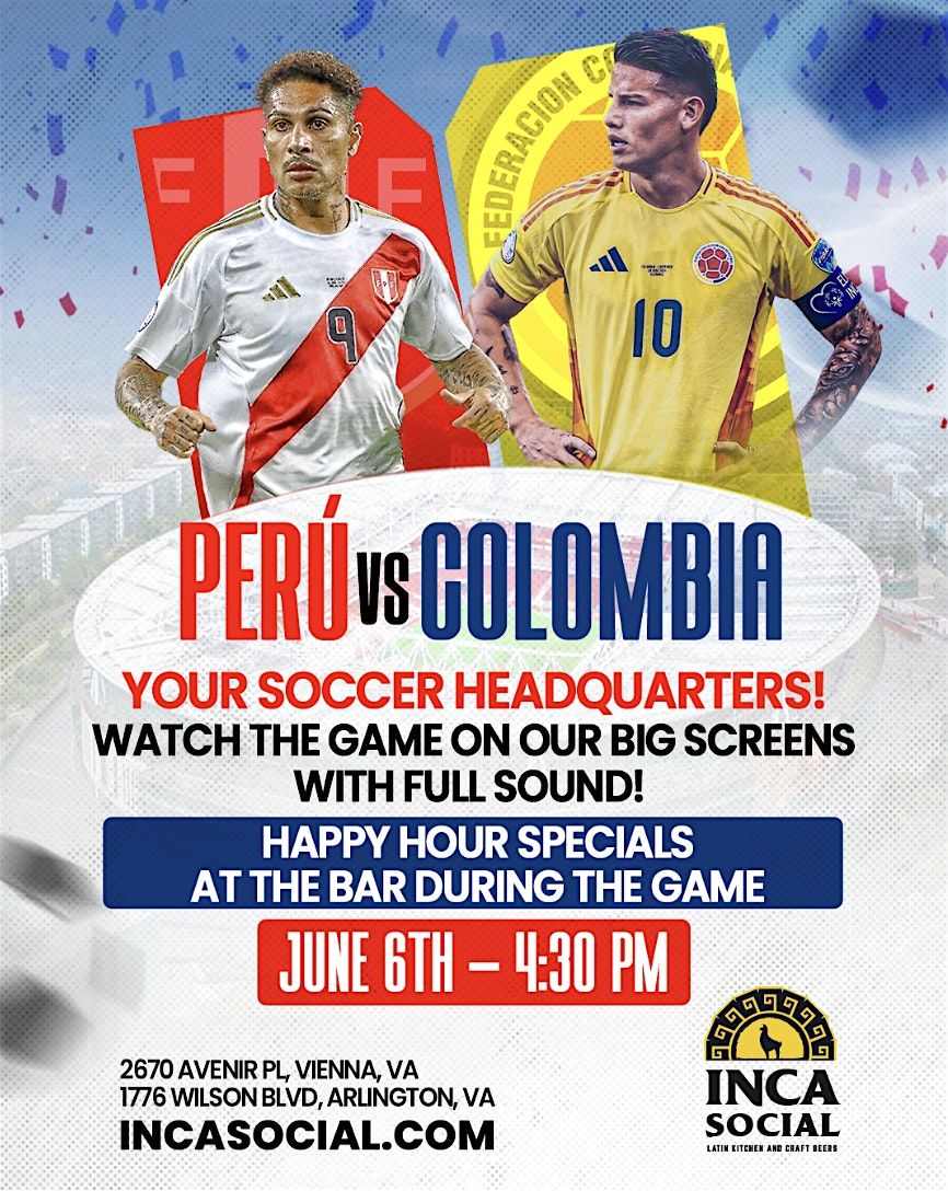 Peru v. Colombia Soccer #WatchParty #ArlingtonVA | Event in Arlington | AllEvents