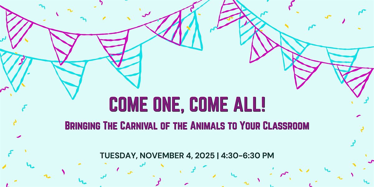 Come One, Come All!  Bringing The Carnival of the Animals to Your Classroom, 4 November | Event in Ogden | AllEvents