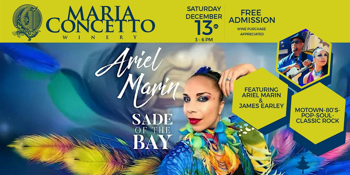 CELEBRATE WITH WINE  AND MUSIC Featuring Ariel Marin &  James Earley, 13 December | Event in Calistoga