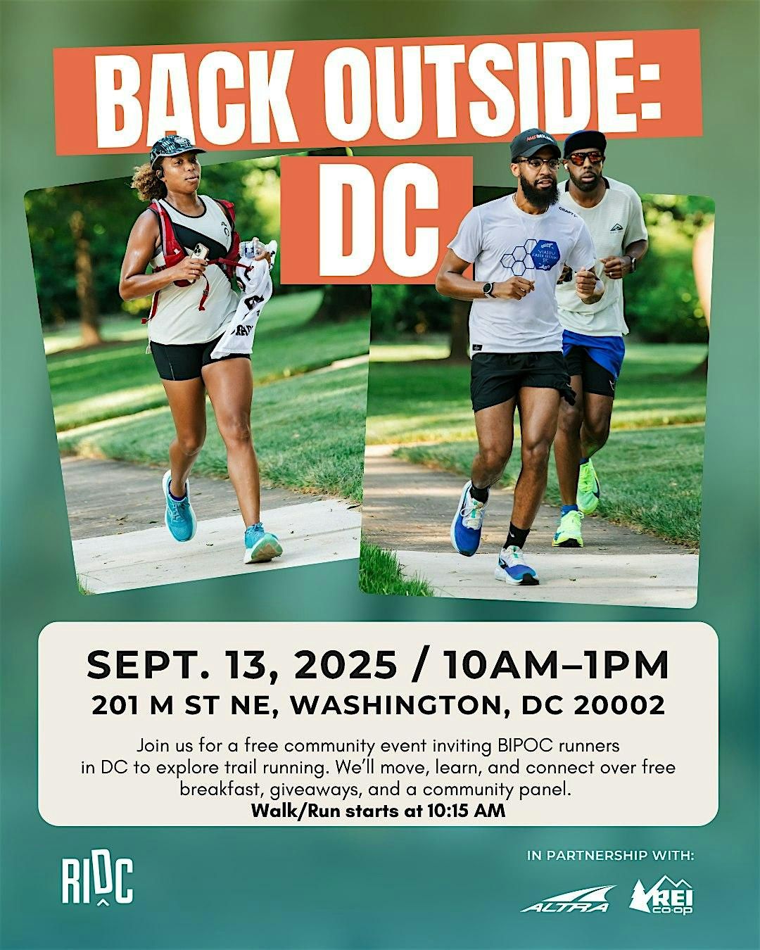 Back Outside: DC, 13 September | Event in Washington | AllEvents