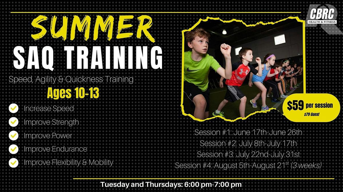 Summer SAQ Training at CBRC Health & Fitness - Session 3, 22 July | Event in Richland | AllEvents