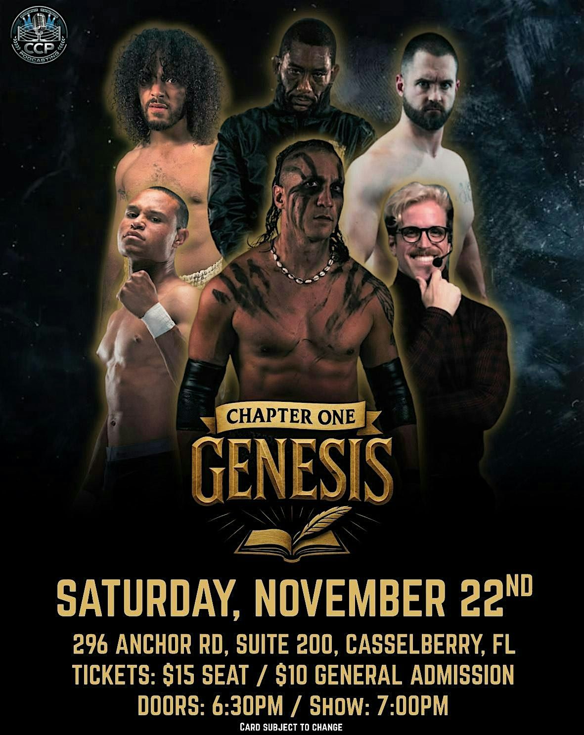 CCP Podcasting Presents- Chapter 1: Genesis, 22 November | Event in Casselberry | AllEvents