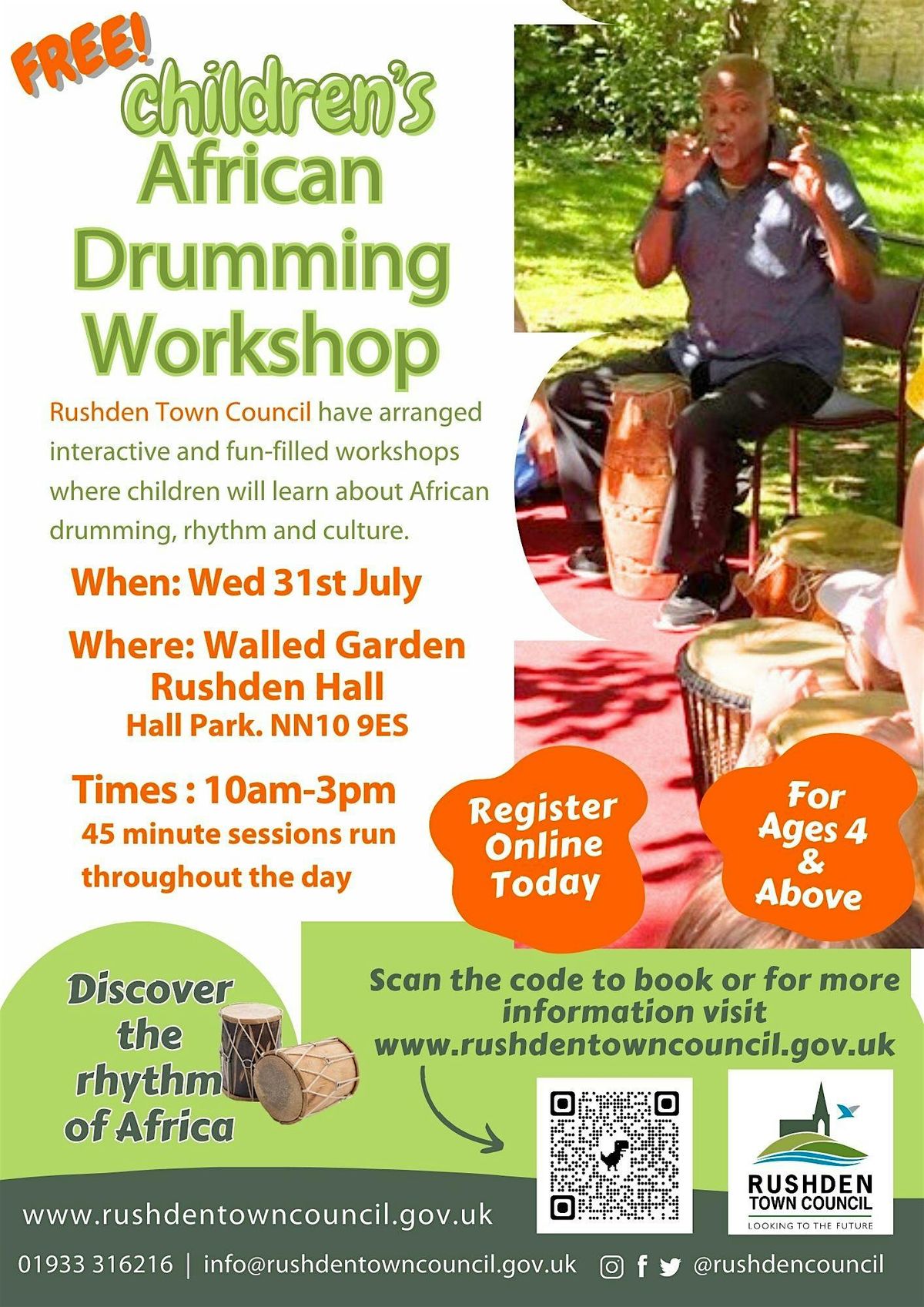 Children's African Drumming Workshop, 30 July | Event in Rushden | AllEvents