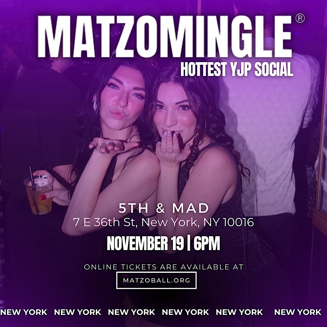 MATZOMINGLE® AFTER WORK EVENT @ New York November 2025, 19 November | Event in New York | AllEvents