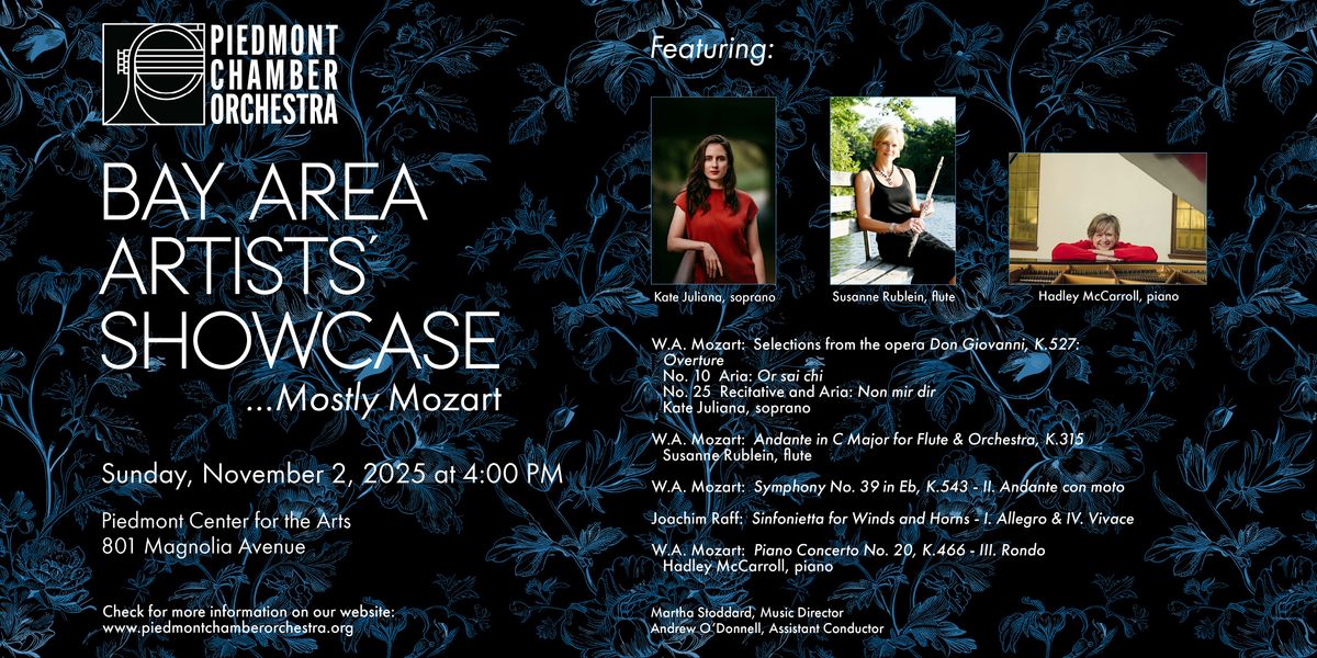 Bay Area Artists' Showcase: Mostly Mozart, 2 November | Event in Piedmont | AllEvents