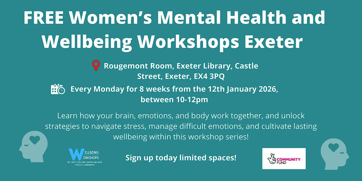 Free Exeter Women's Wellbeing Workshops, 12 January | Event in Exeter | AllEvents