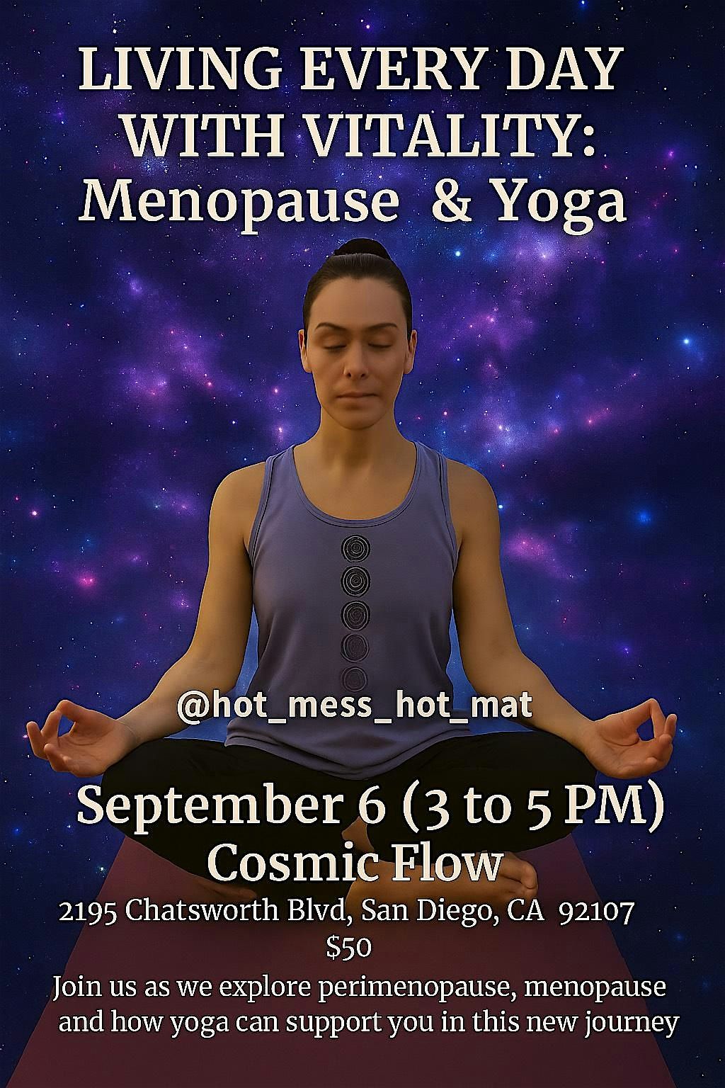 Living every day with Vitality: Menopause & Yoga, 6 September | Event in San Diego | AllEvents