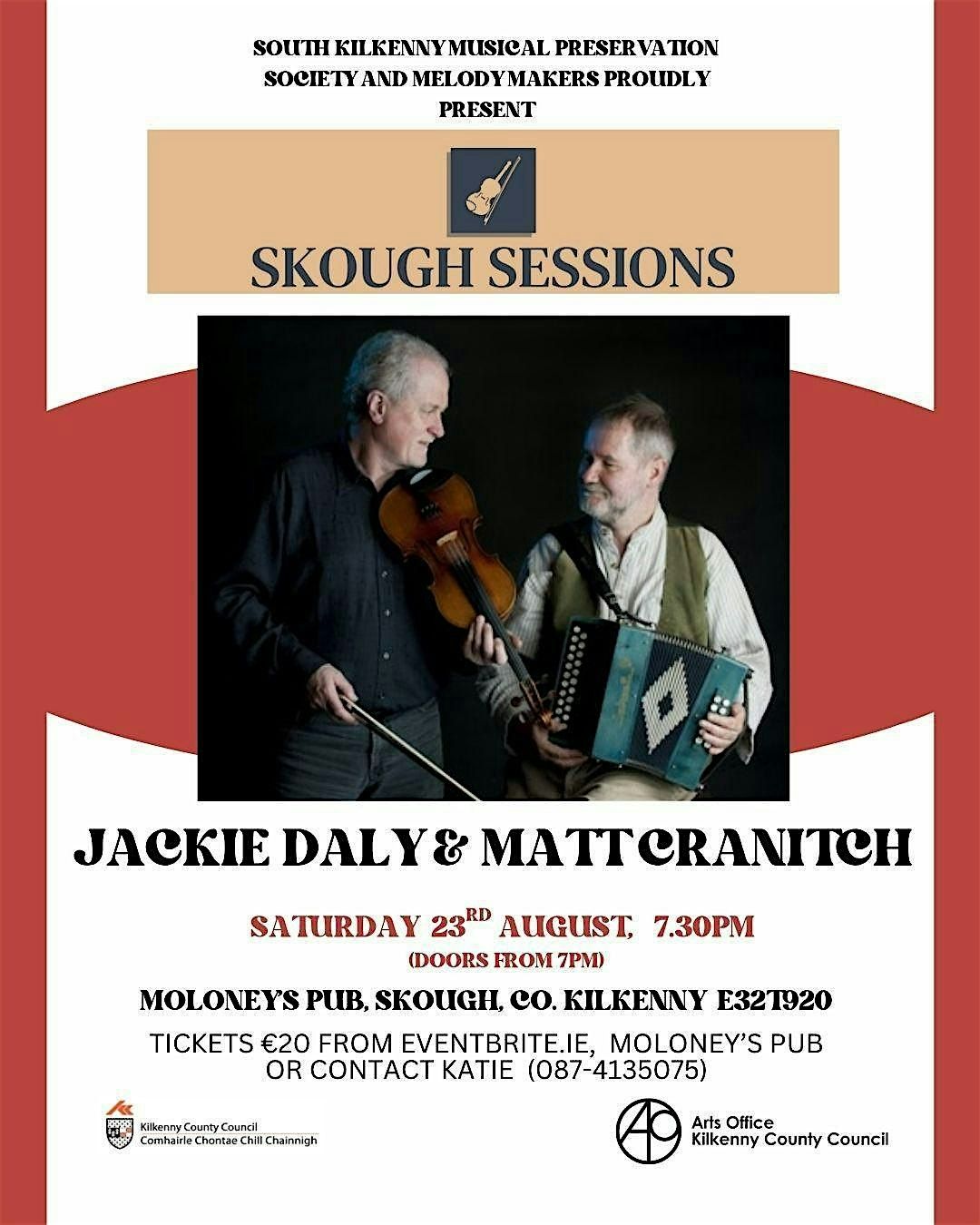 Jackie Daly and Matt Cranitch, 23 August | Event in knockglass | AllEvents