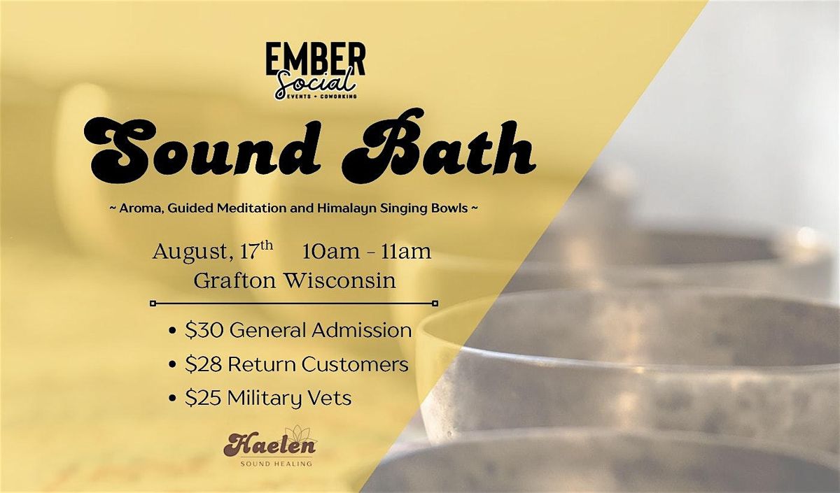 Aroma Sound Bath and Guided Meditation at Ember Social ($25-$30), 17 August | Event in Grafton | AllEvents