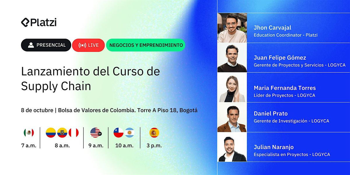 Lanzamiento del Curso de Supply Chain, 8 October | Event in Bogotá | AllEvents