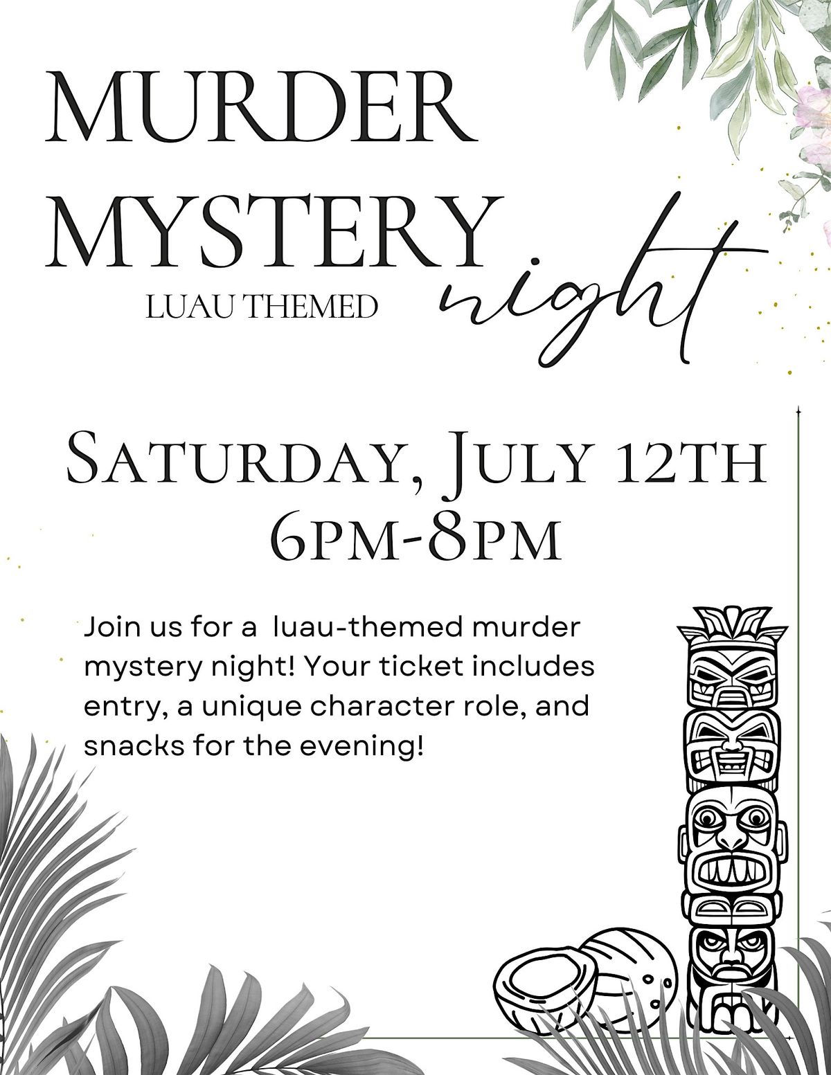 M**der Mystery- Luau Night, 12 July | Event in Manitowoc | AllEvents