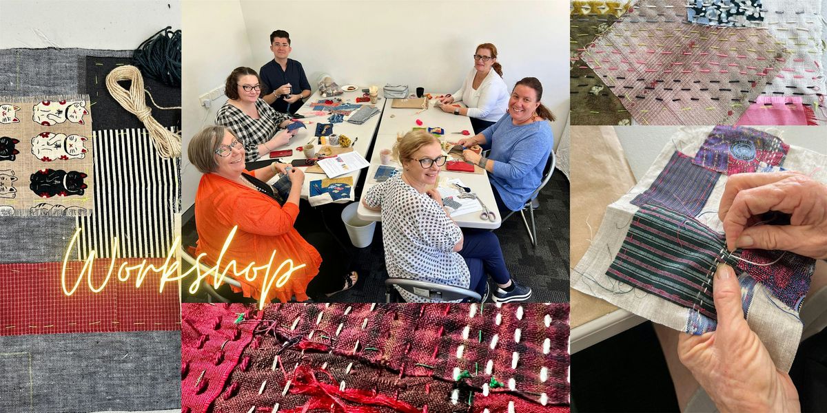 Boro and Sashiko  Workshop - Drawstring Pouch or Zipper Bag, 6 December | Event in Sumner | AllEvents