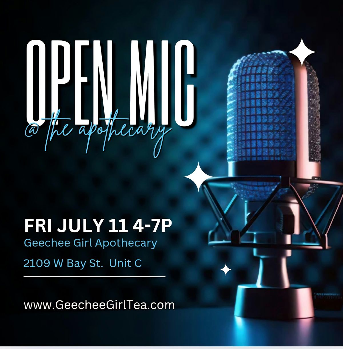 Open Mic @ the apothecary, 1 August | Event in Savannah | AllEvents