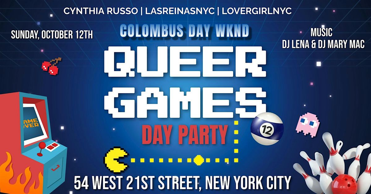 QUEER GAMES DAY PARTY - ROUND 12 - COLUMBUS DAY WKND, 12 October | Event in New York | AllEvents