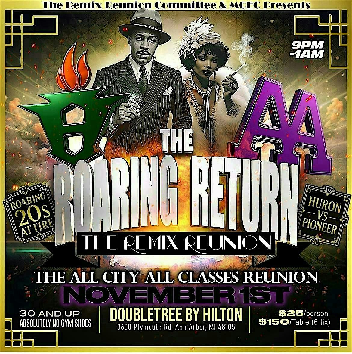 The Roaring Return - Remix Reunion (Ann Arbor), 1 November | Event in Ann Arbor | AllEvents