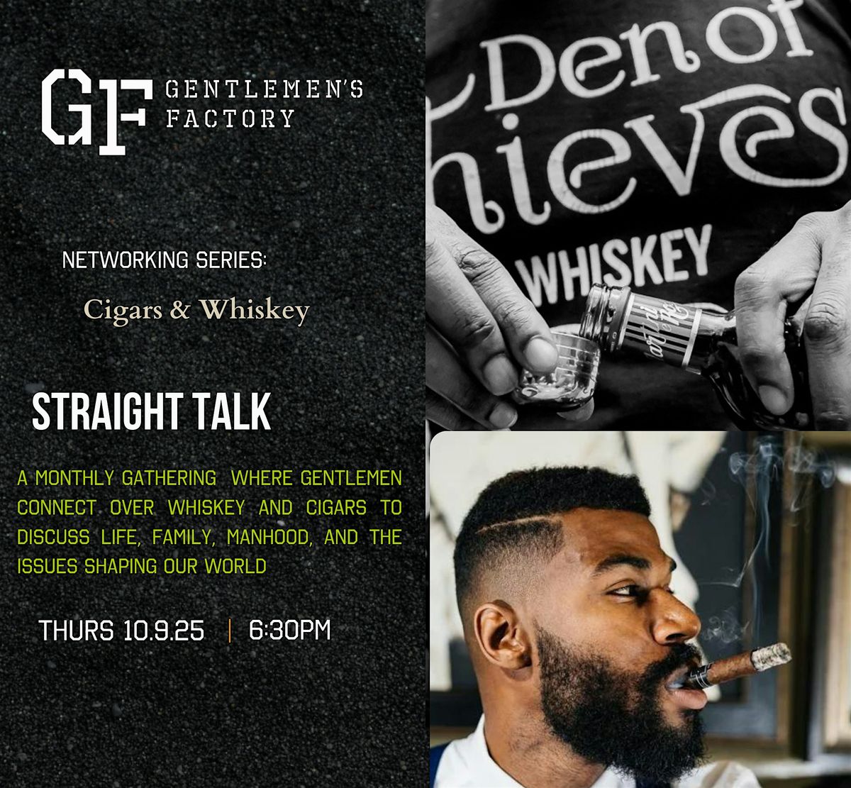 Straight Talk at Gentlemen’s Factory, 9 October | Event in Brooklyn | AllEvents