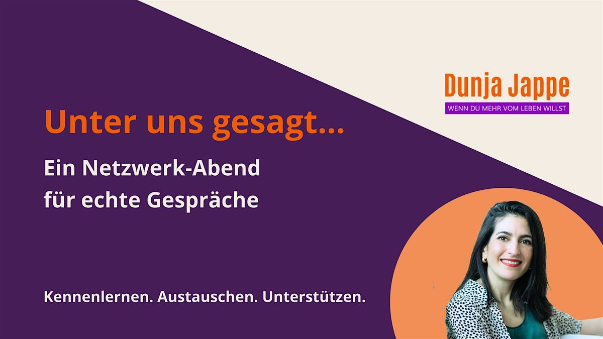 Unter uns gesagt - Ein Netzwerk-Abend für echte Gespräche., 9 October | Event in Hamburg | AllEvents
