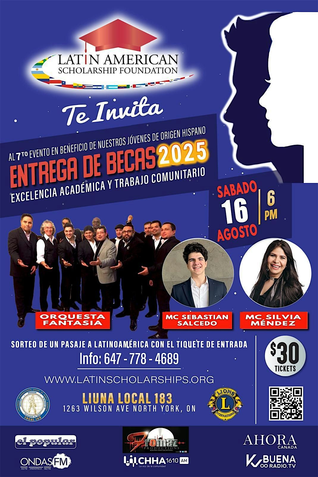 2025 Scholarship Awards – Latin American Scholarship Foundation, 16 August | Event in Toronto | AllEvents