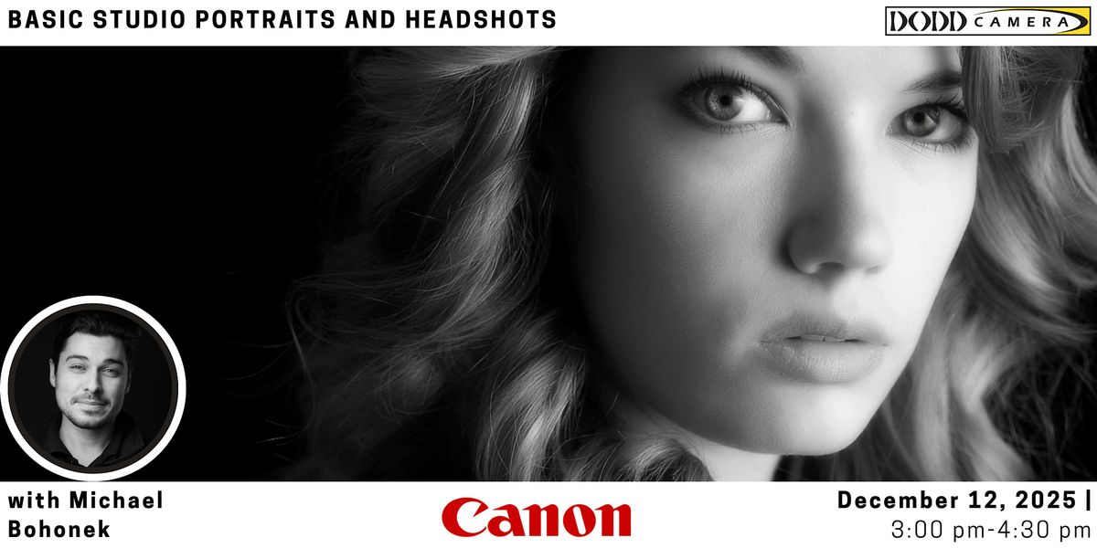 Basic Studio Portraits and Headshots with Canon, 12 December | Event in Cleveland | AllEvents