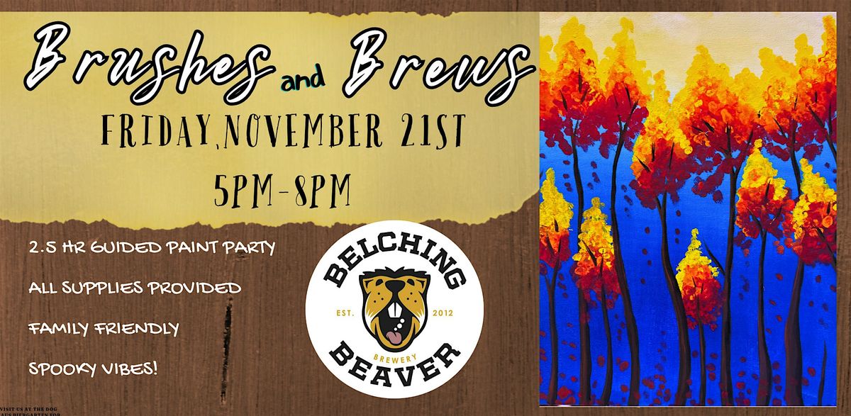 Trees in Autumn - Paint and Pints at Belching Beaver, 21 November | Event in San Diego | AllEvents