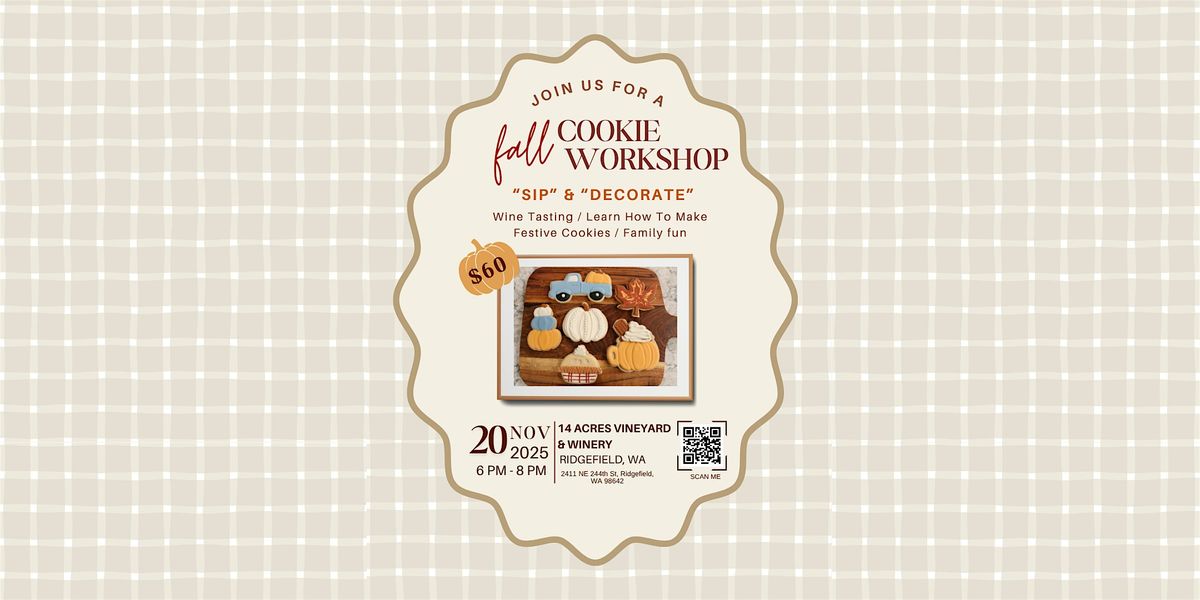 "Sip" and "Decorate"  Fall Cookie Decorating Class, 20 November | Event in Ridgefield