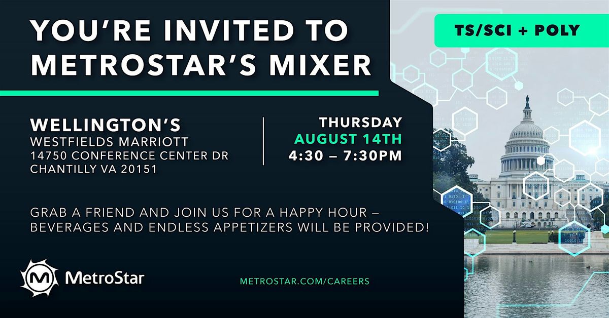 MetroStar's TS/SCI + CI Poly Mixer, 14 August | Event in Chantilly | AllEvents