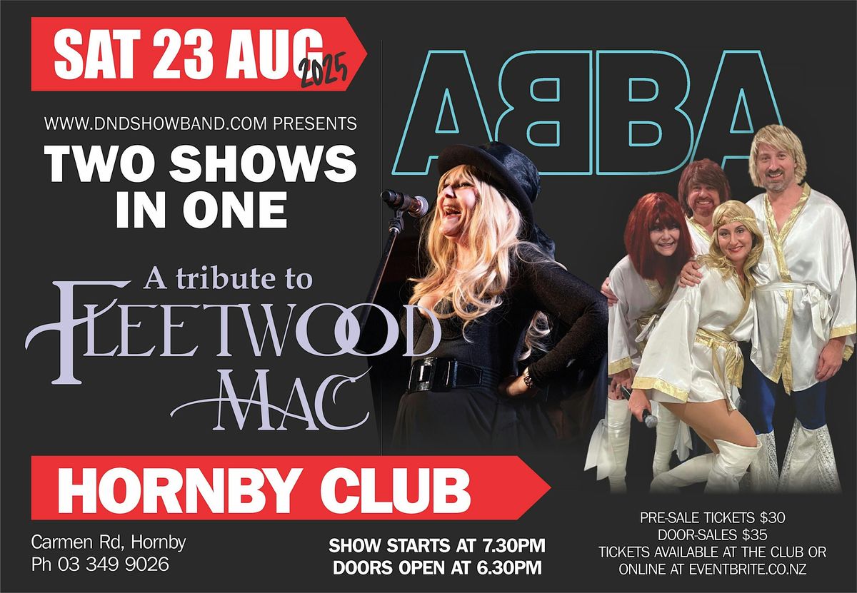 Two Tribute Shows in One feat. Fleetwood Mac & ABBA, 23 August | Event in Christchurch | AllEvents
