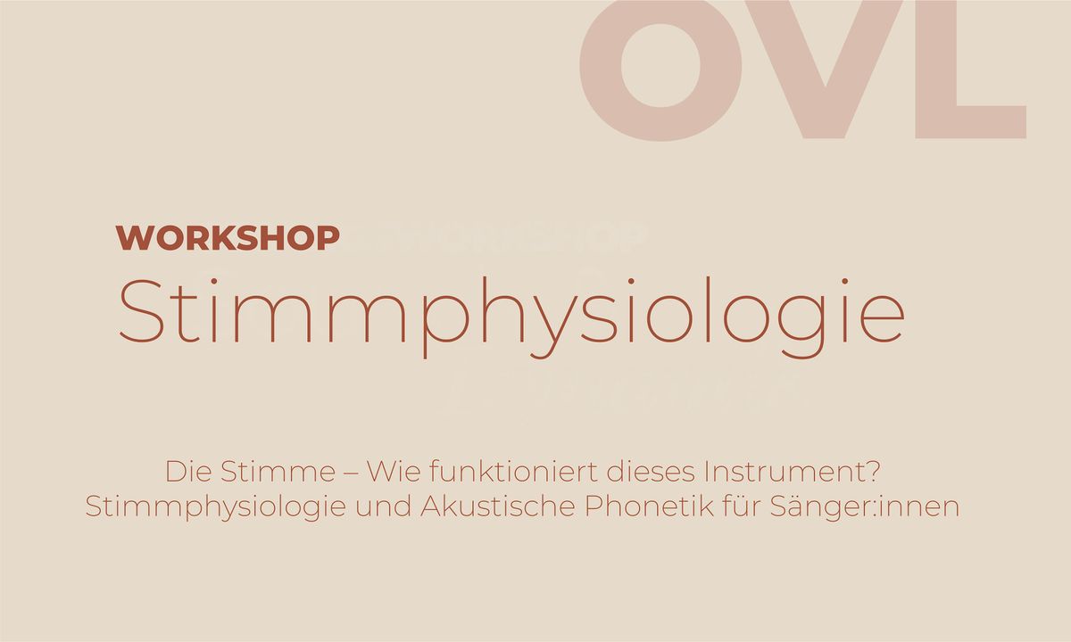 Stimmphysiologie - Die Stimme, 22 November | Event in Wien | AllEvents