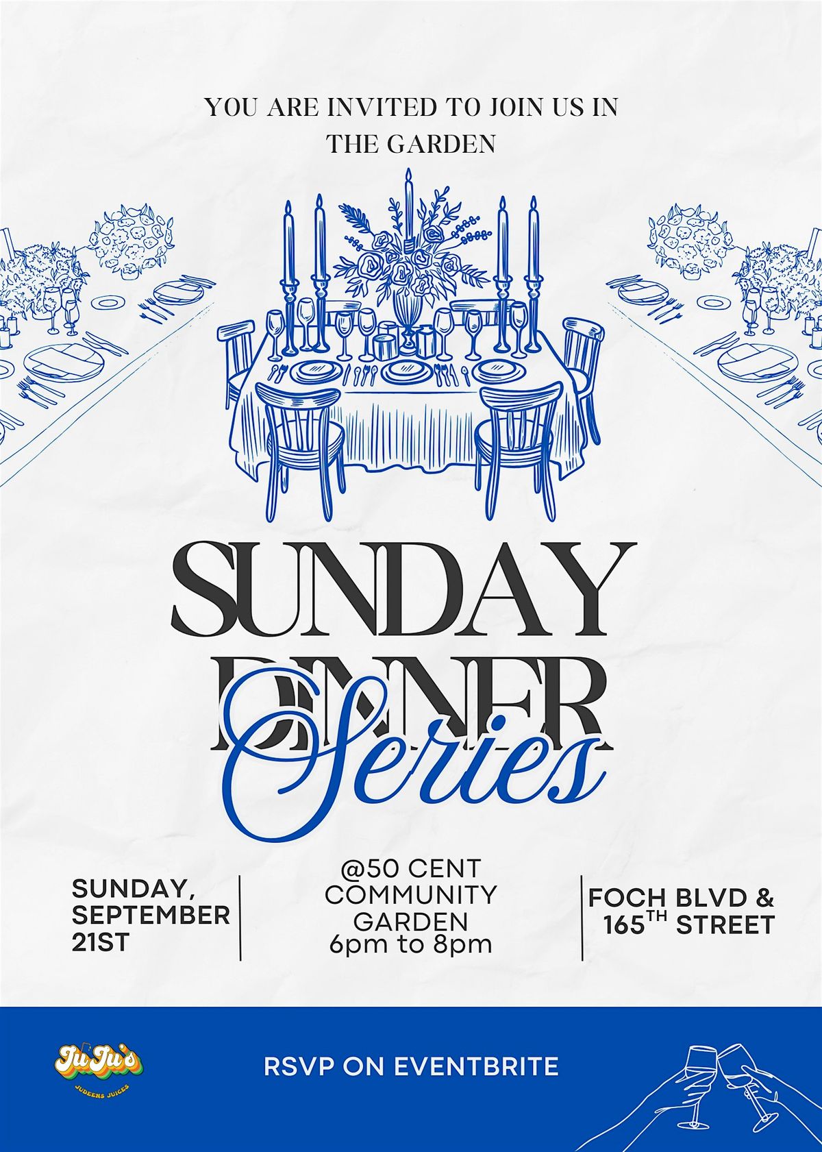 Judeen's Juices Sunday Dinner Series, 21 September | Event in Queens | AllEvents