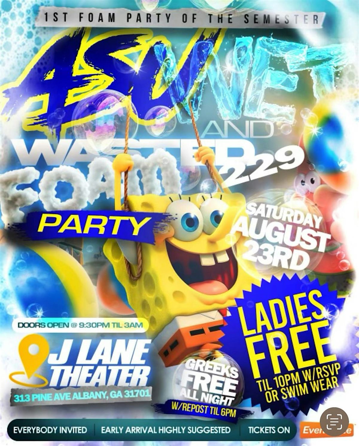 ASU WET & WASTED FOAM PARTY, 22 August | Event in Albany | AllEvents