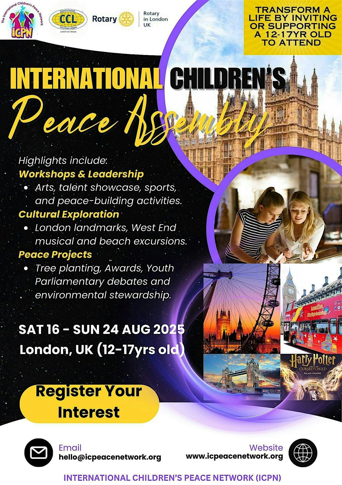 Join the International Children’s Peace Assembly (ICPA) 2025 – One-Day Pass | Event in Hornchurch | AllEvents