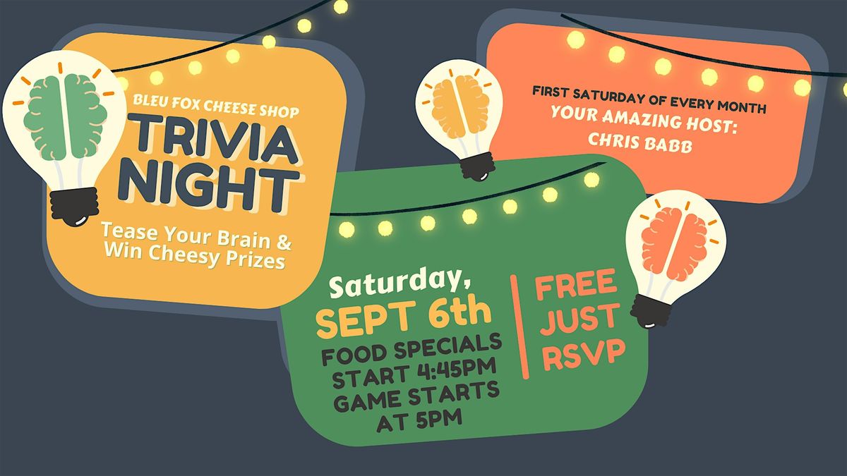 September Trivia & Cheese Night, 6 September | Event in Chattanooga | AllEvents