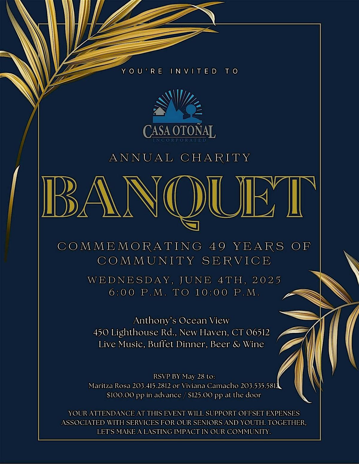 Casa Otoñal 49th Annual Charity Banquet, 4 June | Event in New Haven | AllEvents