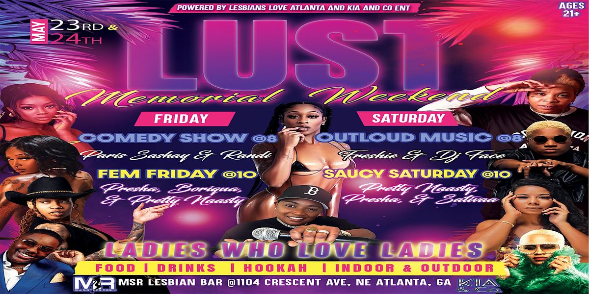 LUST: Memorial Weekend Lesbian Takeover, 23 May | Event in Atlanta | AllEvents