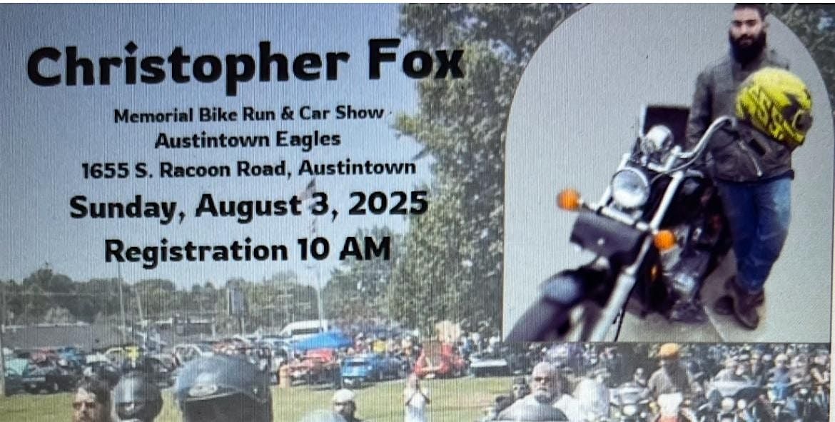 Christopher Fox Memorial Run and Car Show, 3 August | Event in Youngstown | AllEvents