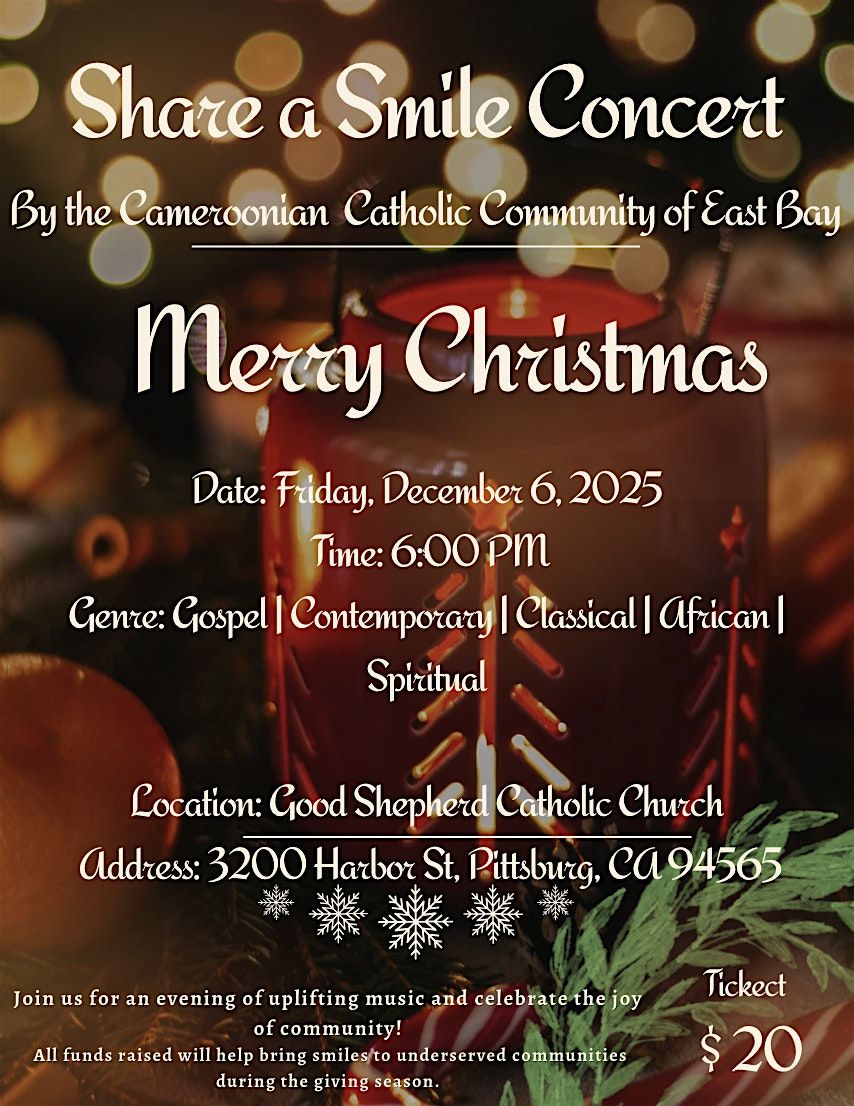 SHARE A SMILE CONCERT, 6 December | Event in Pittsburg | AllEvents