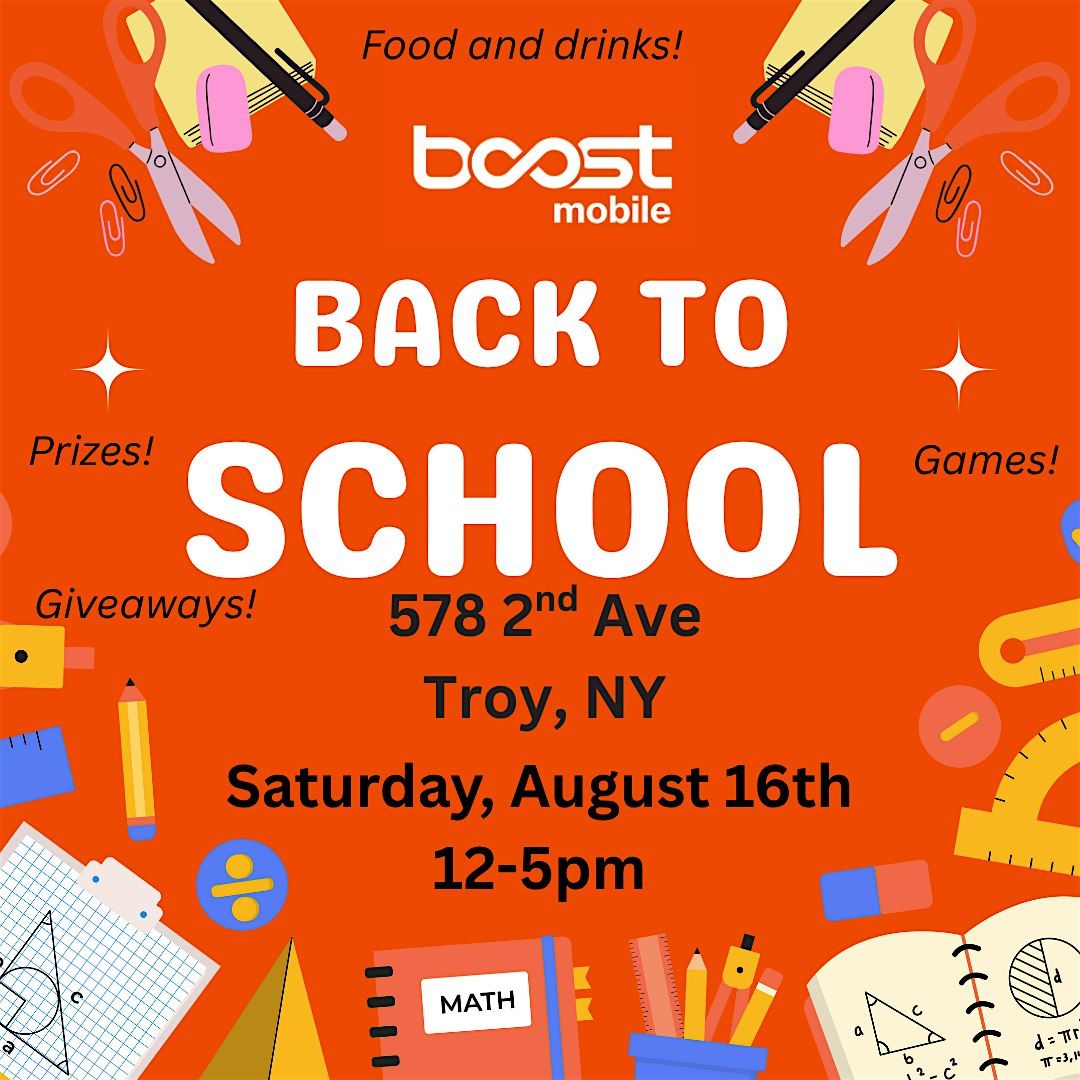 Boost Back to School Event, 16 August | Event in Troy | AllEvents