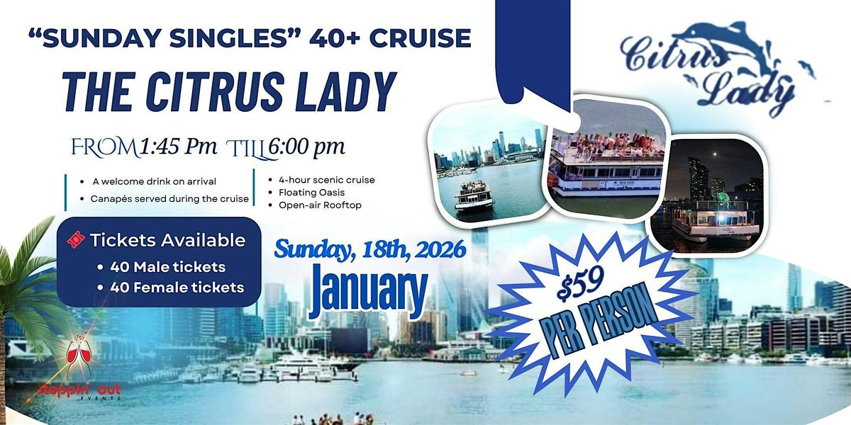 Rooftop Boat Party "Sunday Singles" Over 40 | 4 Hrs, 18 January | Event in Docklands | AllEvents