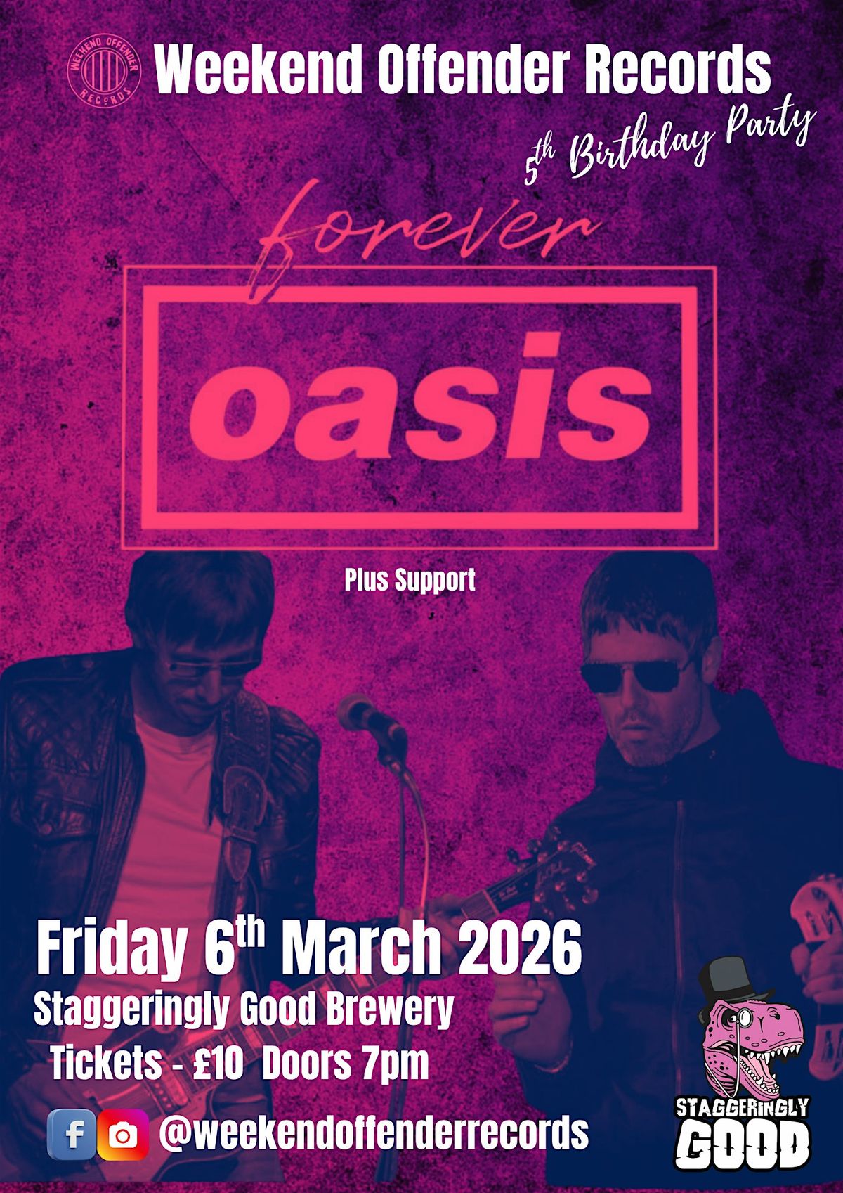 Forever Oasis + Support, 6 March | Event in Portsmouth | AllEvents