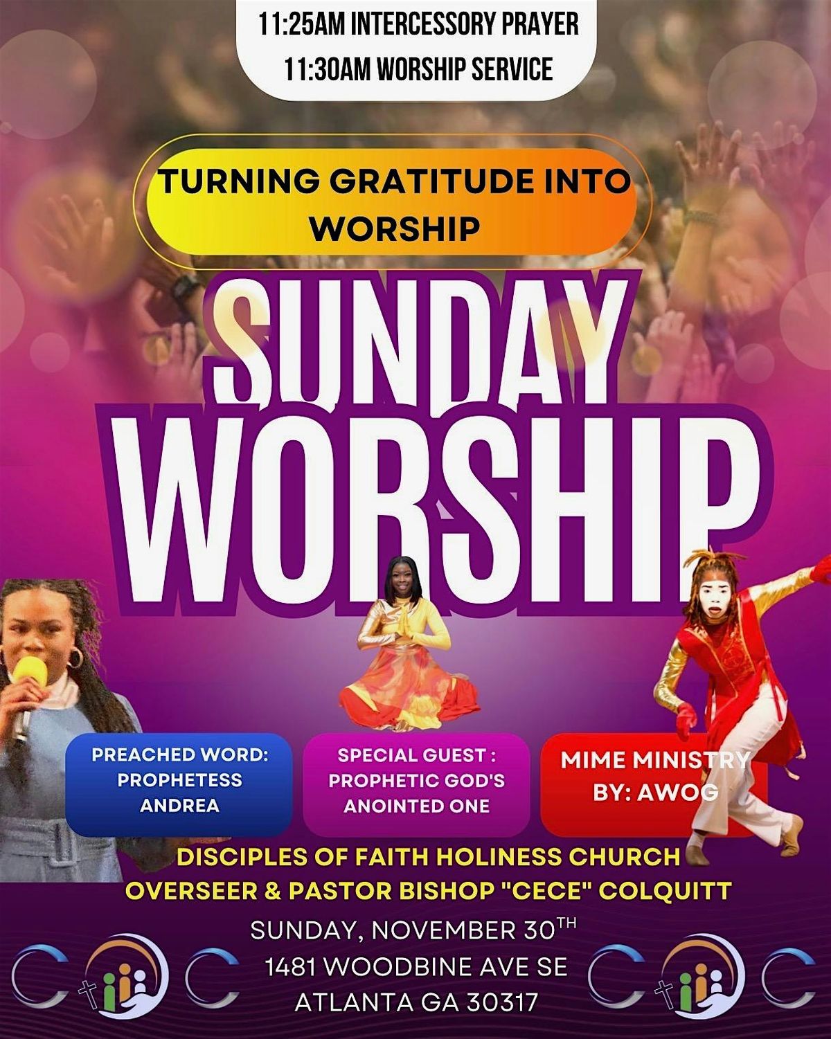 Sunday Worship with C.O.T.C Ministries, 30 November | Event in Atlanta | AllEvents