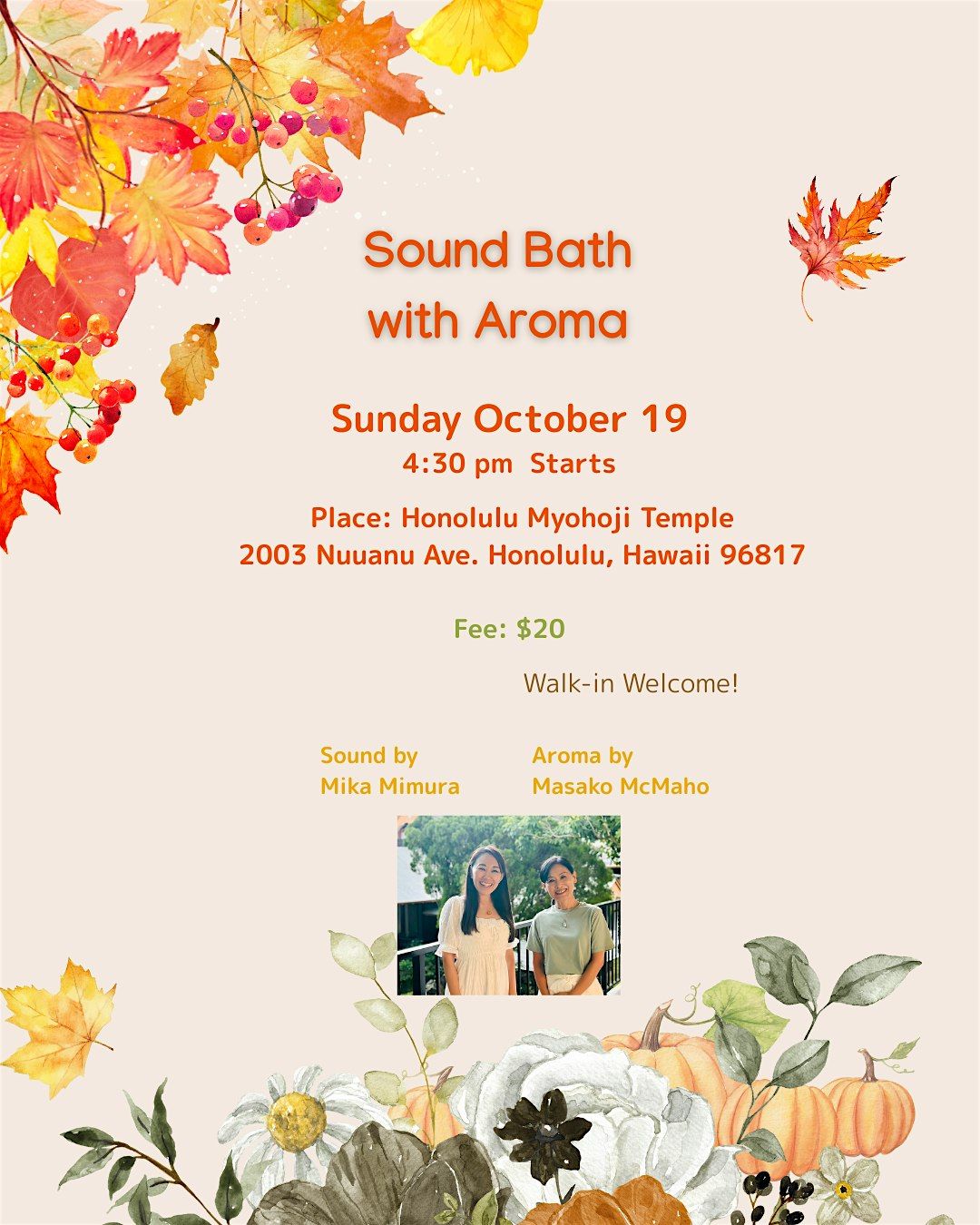 Sound Bath with Aroma, 19 October | Event in Honolulu | AllEvents
