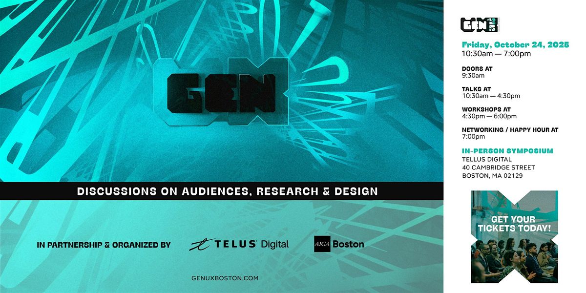 GENUX Symposium | Coalesce to Create, 24 October | Event in Boston | AllEvents