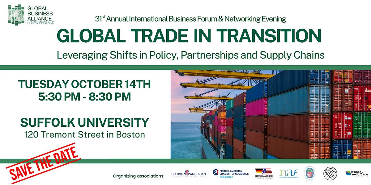 31st Annual International Business Forum & Networking Evening, 14 October | Event in Boston | AllEvents
