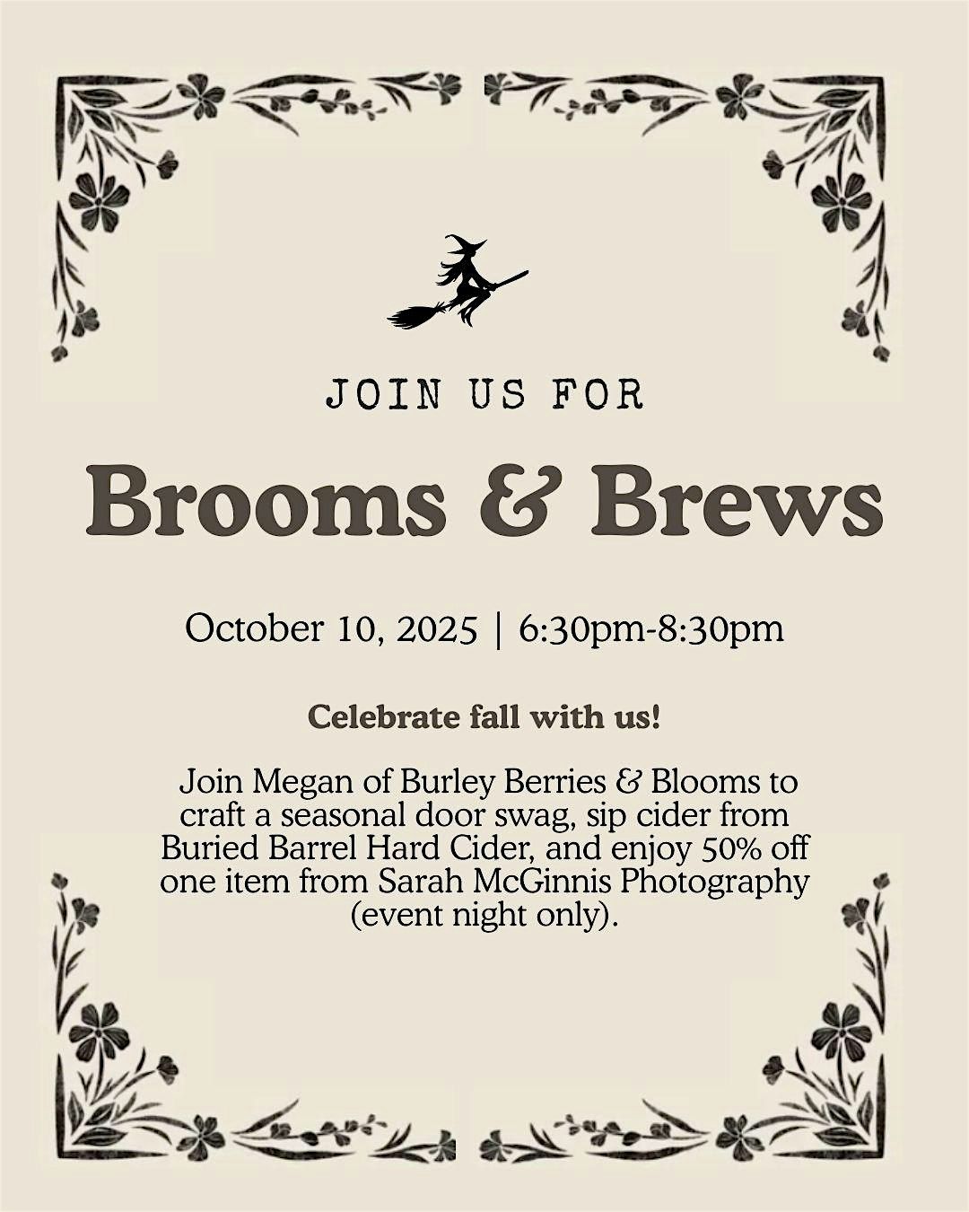 Brooms & Brews, 10 October | Event in Perry | AllEvents